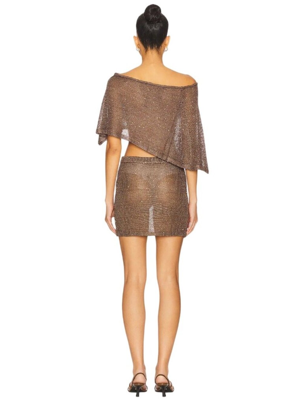 superdown Charlena Skirt Set in Brown Medium New Womens Knit Crochet - Picture 2 of 10